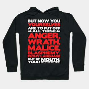 Colossians 3:8 Blasphemy Hoodie